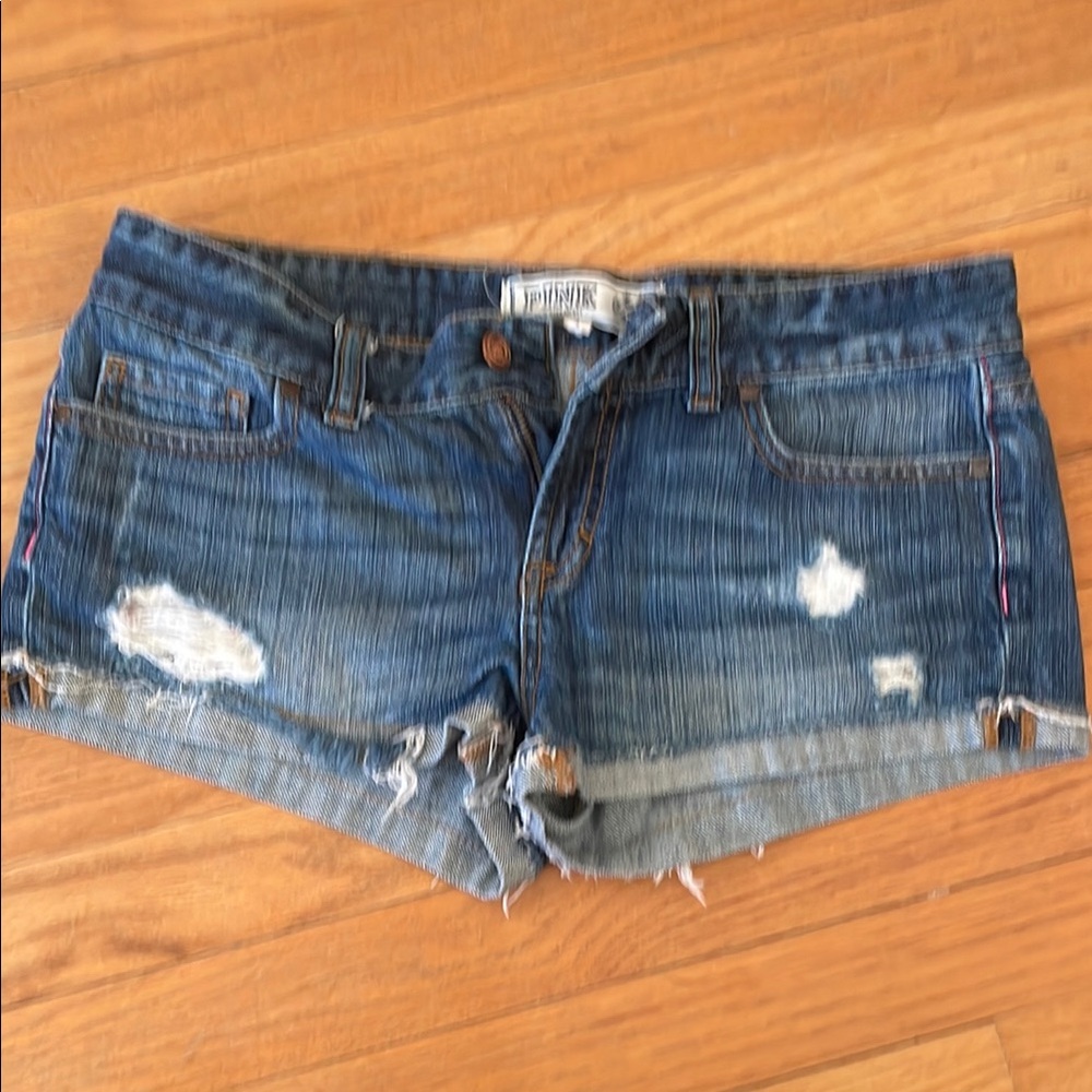 Distressed Denim Shorts